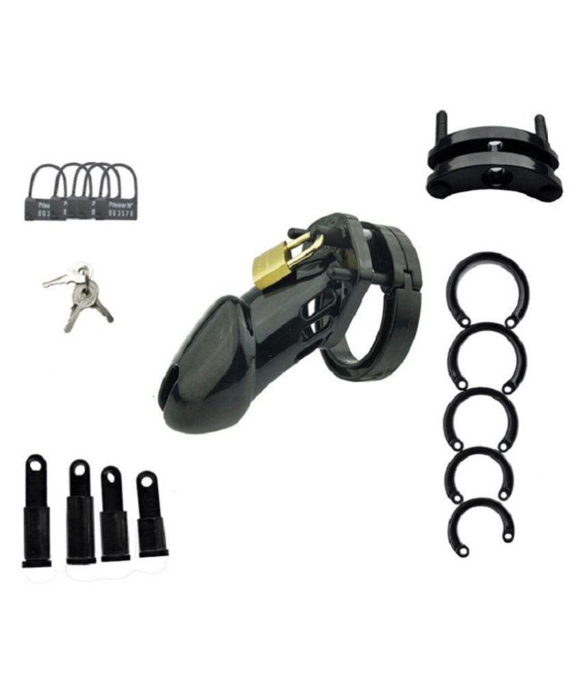 Chastity Cage Cock Ring Black In india Sex Toys