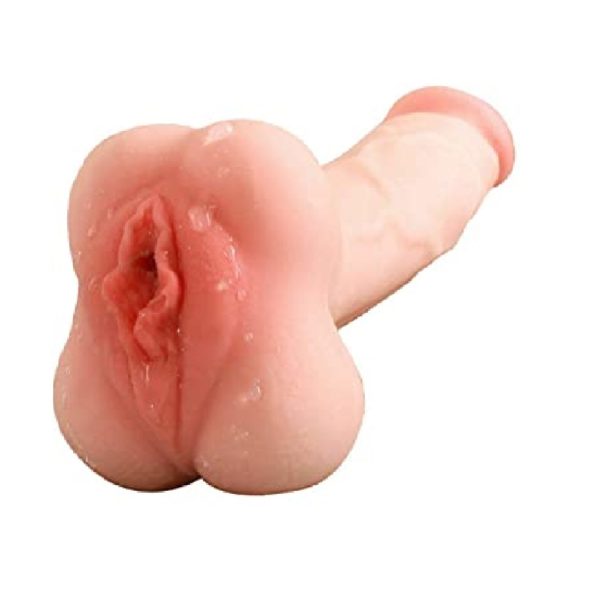 2 in 1 Male Masturbators Realistic Dildo Penis Sleeve Sex Toys 