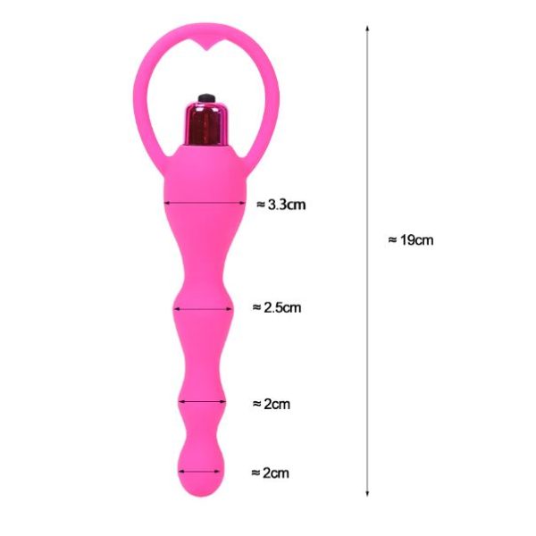 Pink Multi Beads Anal Vibrators Online Sex Toys In India