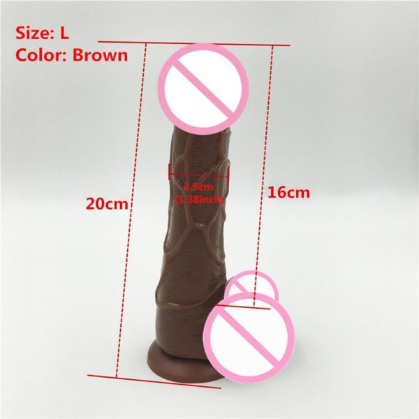 8 Inch Brown Realistic Flexible Dildo In India Sex Toys