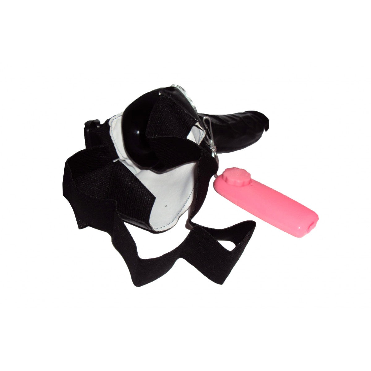 Black Hollow Strap on Dildo With Vibration - Sex Toys
