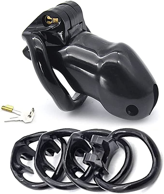 Chastity Cage Cock Ring Black - Sex Toys