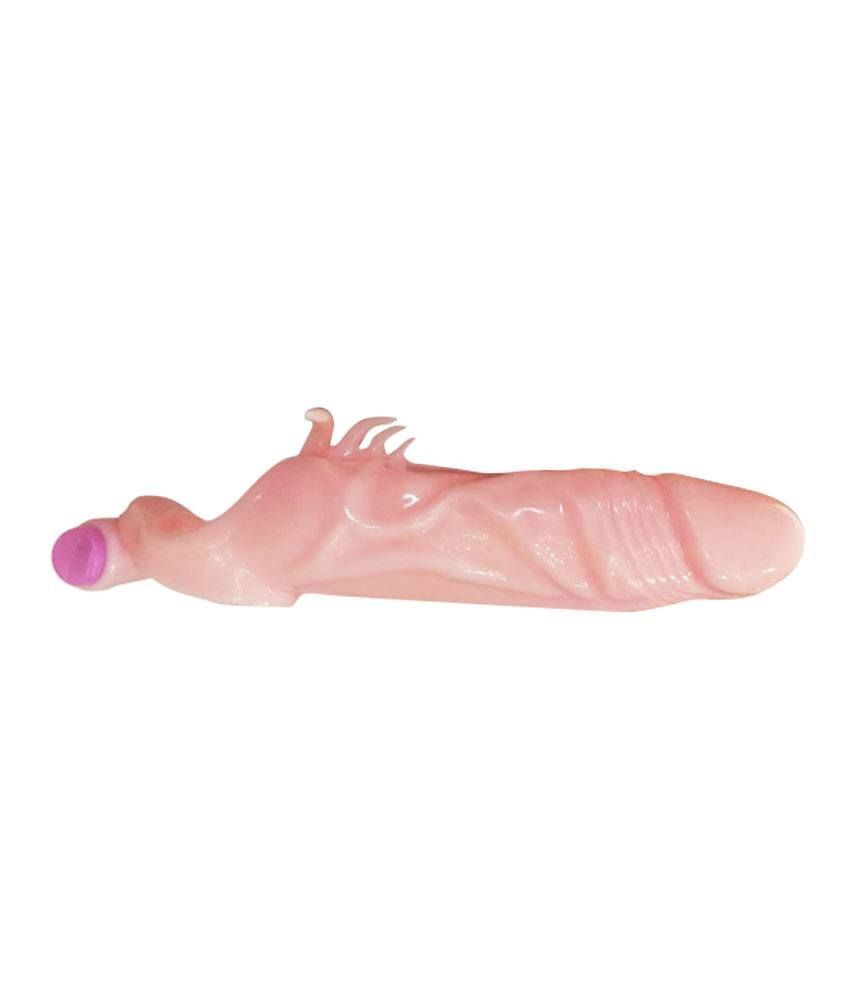 Vibrating Penis Extender Reusable Sleeve - Sex Toys